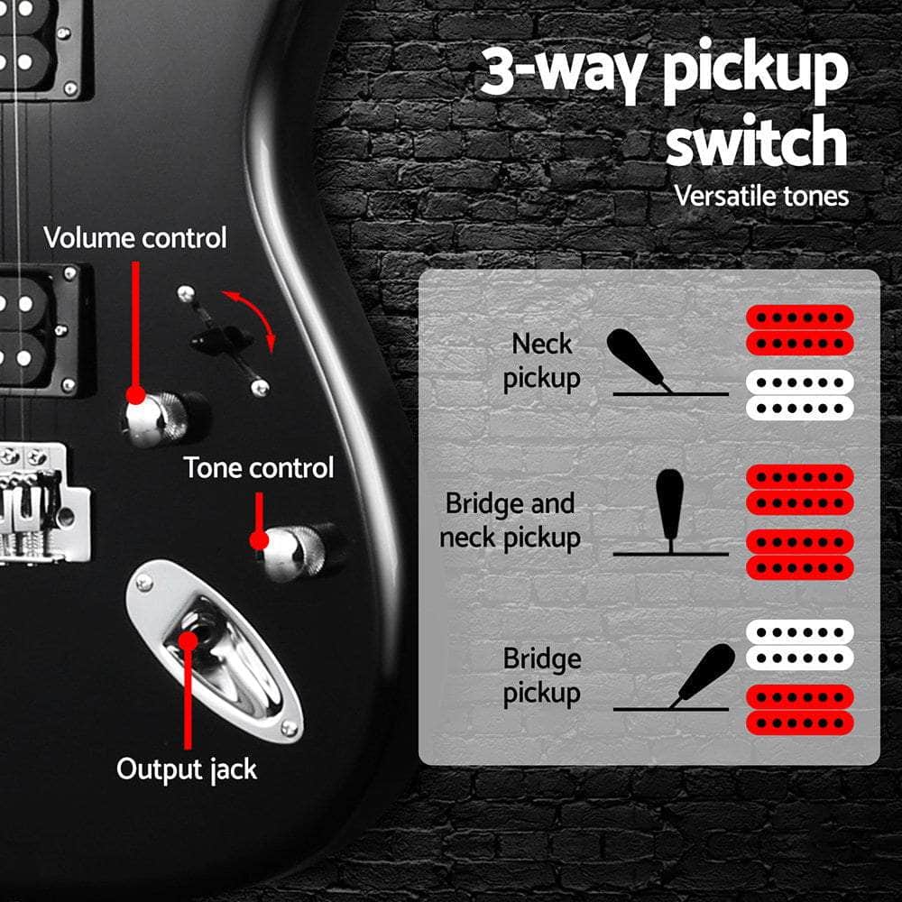 Electric Guitar Music String Instrument 20W Amplifier Black | Black colour