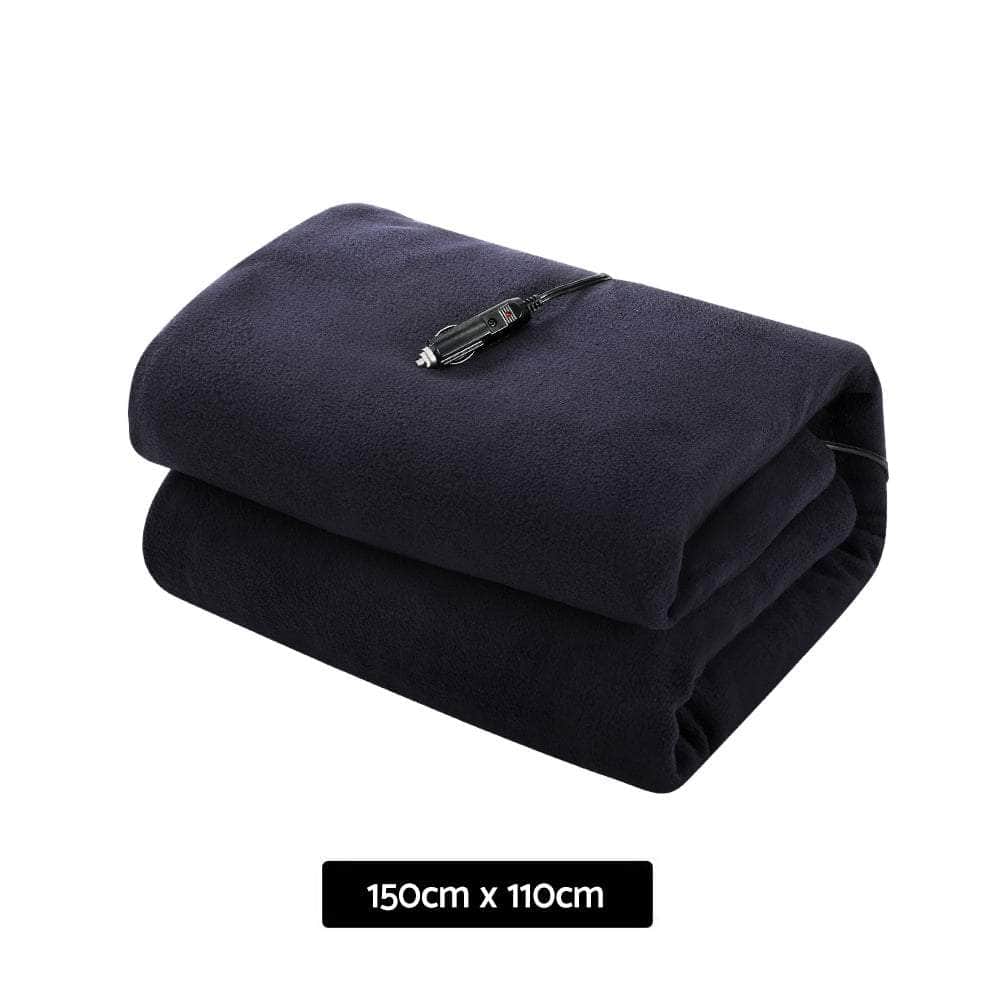 Electric Heated Blanket Car Truck Throw Rug Travel Camping