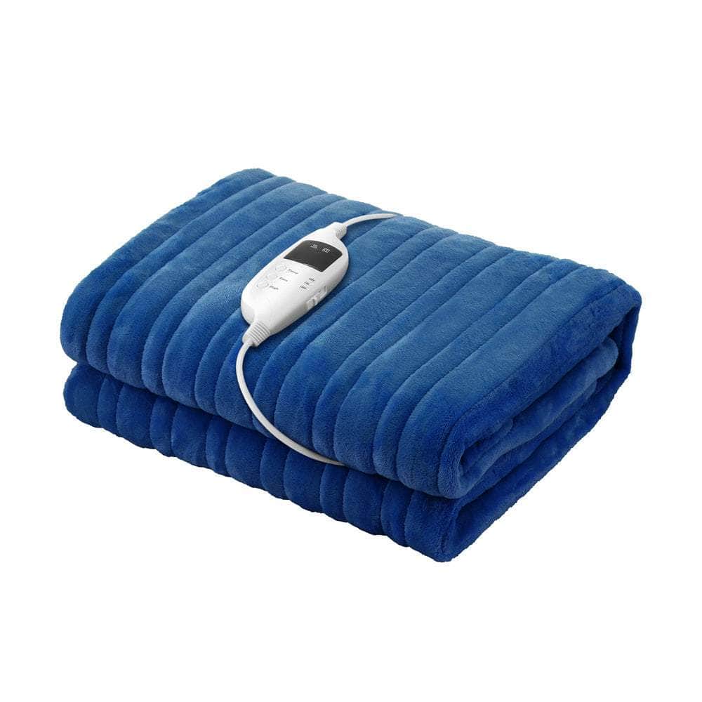 Electric Heated Blanket Washable Throw Rug Coral Fleece