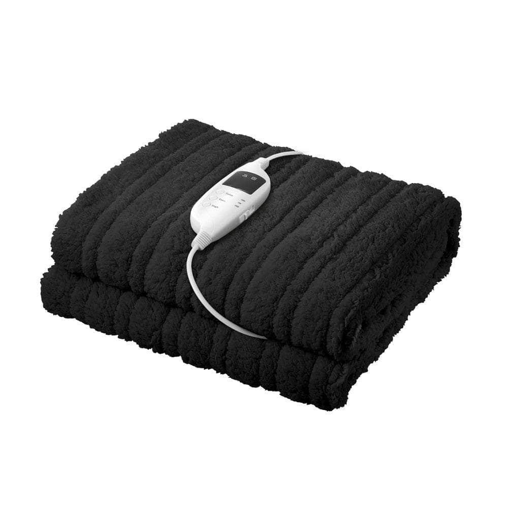 Electric Heated Blanket Washable Throw Rug Coral Fleece