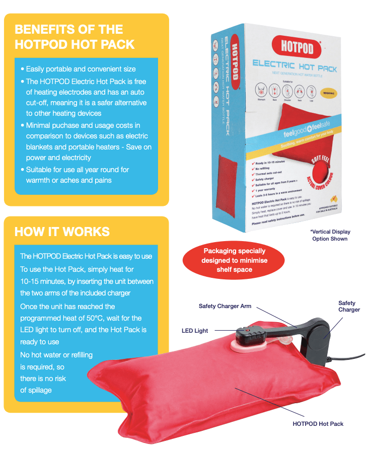 Electric Hot Pack Water Bottle Reheat-Able Pillow Pad Sleep Aid