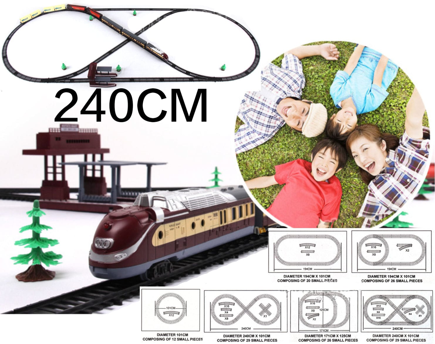 Electric Large Classic Train Set For Kids | Rail Track Carriages Vehicle - photo 13