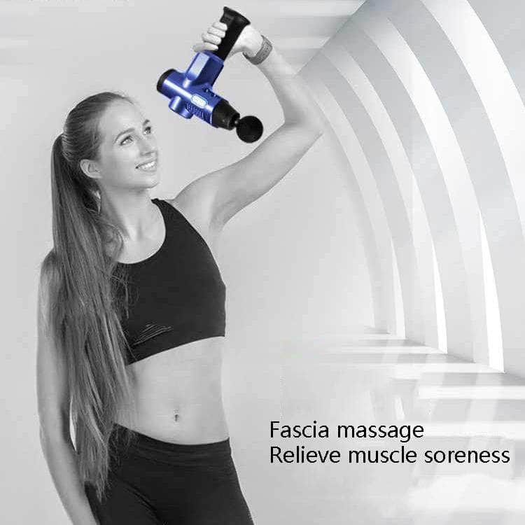 Electric Muscle Massager for Fitness - Blue/Red