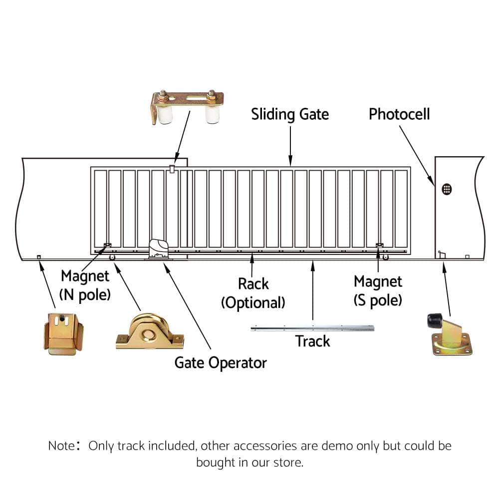 Electric Sliding Gate Opener Ground Track 6M | Fence & Gate Accessories - photo 6