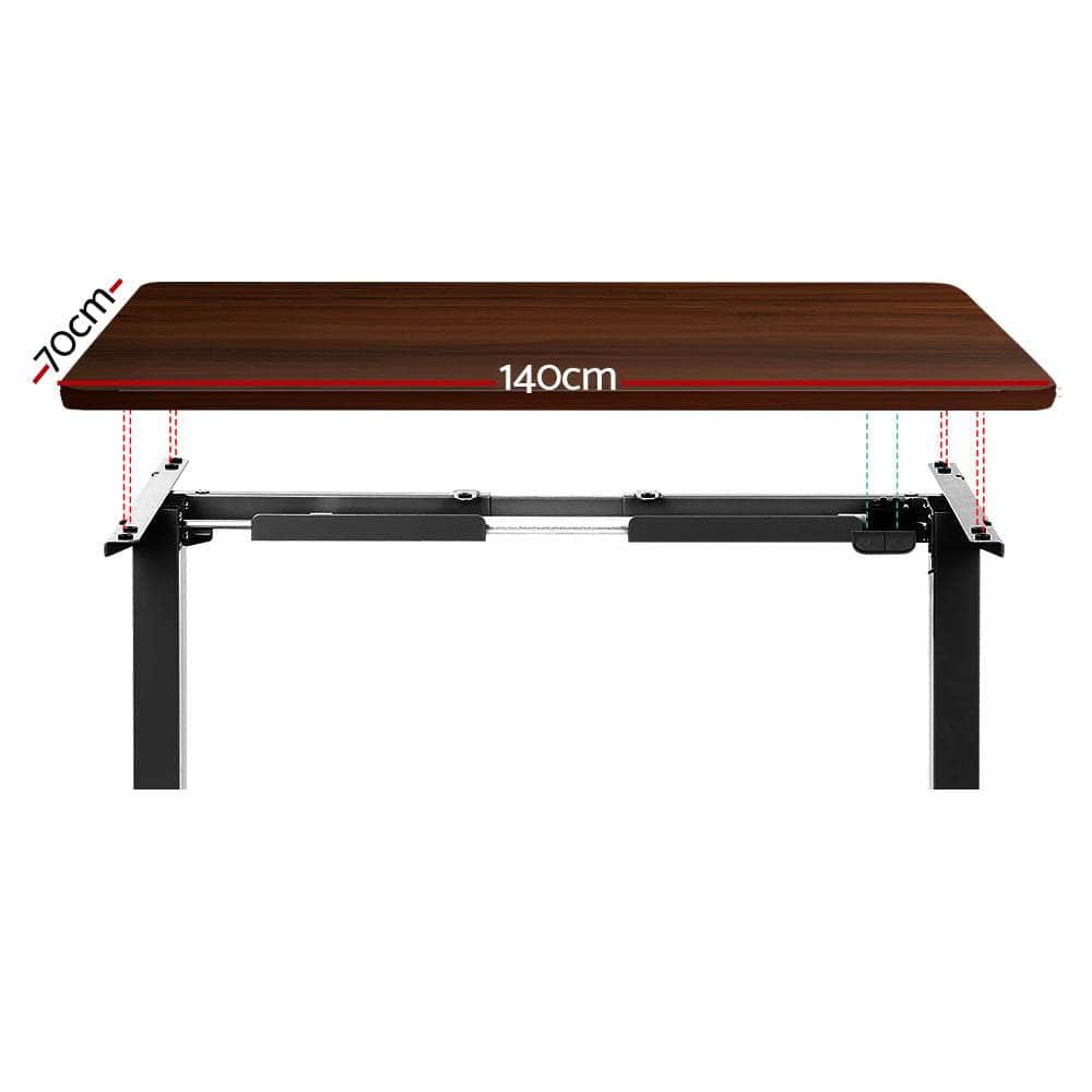 Electric Standing Desk Motorised Sit Stand Desks Table 140cm