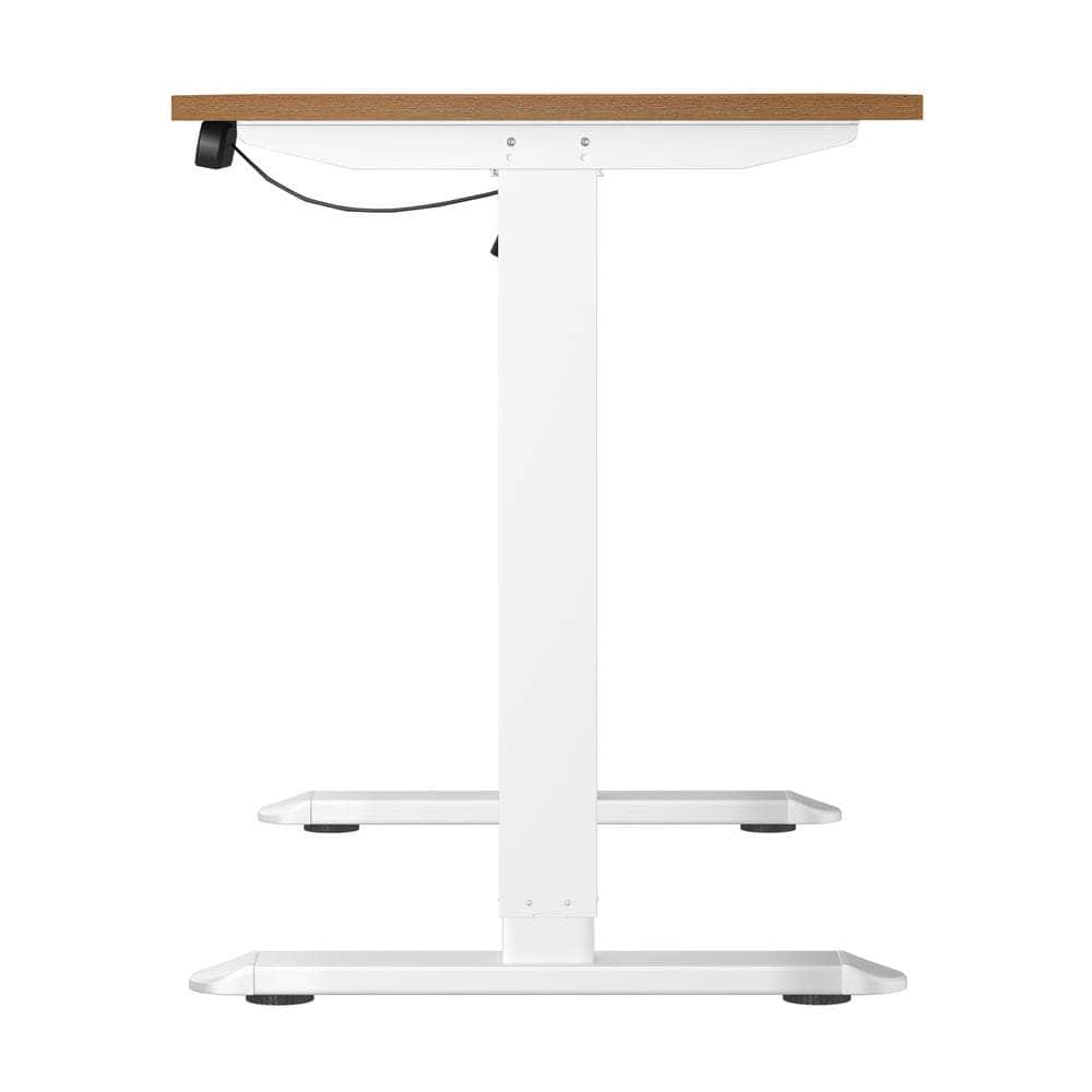 Electric Standing Desk Single Motor Black&Grey-Oak 140CM