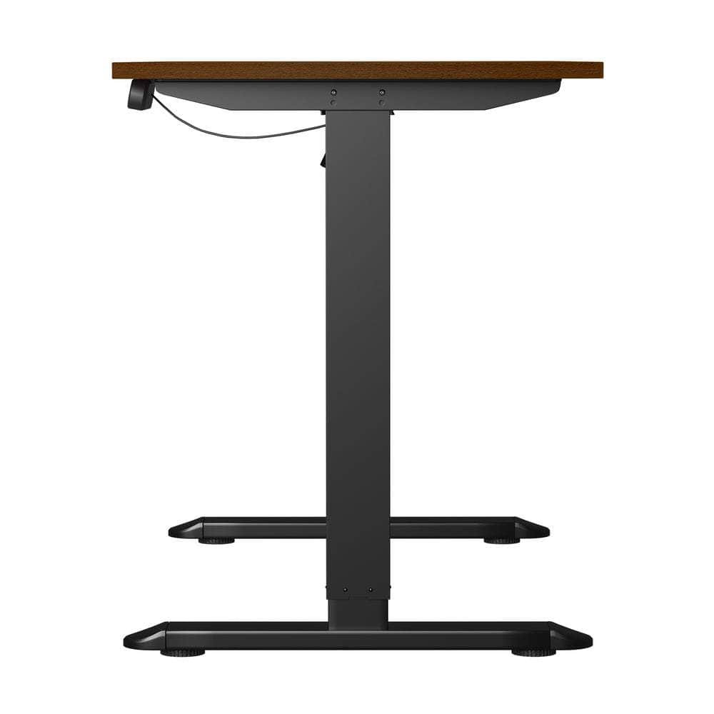 Electric Standing Desk Single Motor Black&Grey-Oak 140CM