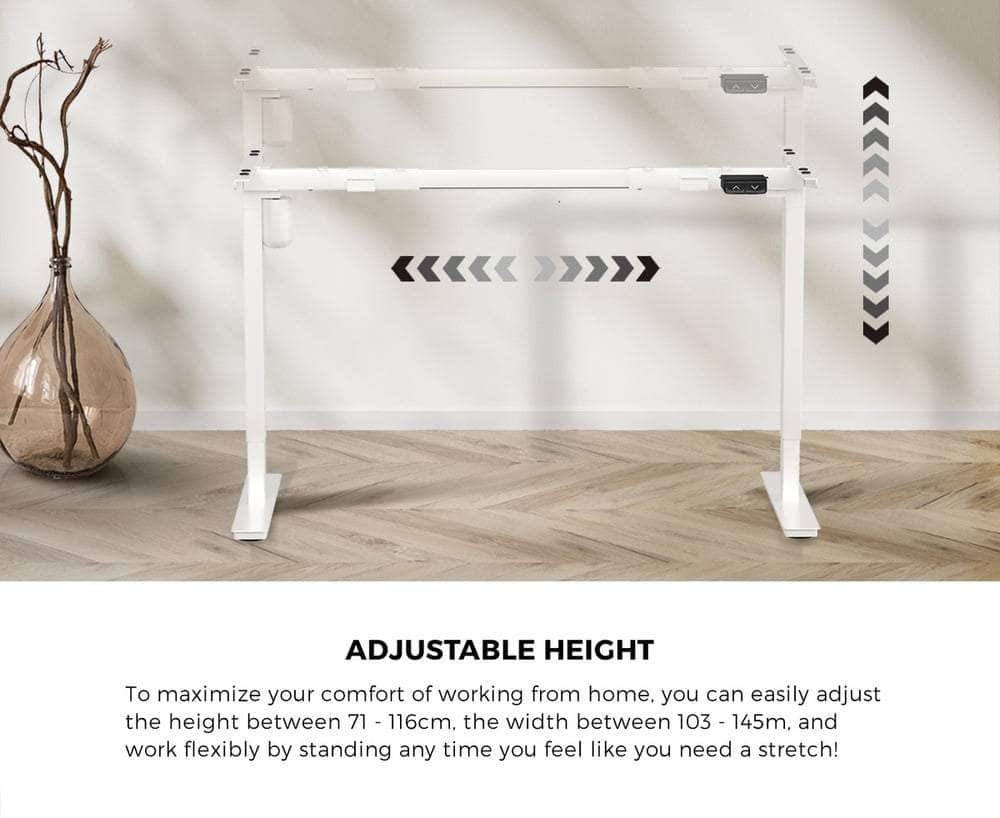 Electric Standing Desk Single Motor Height Adjustable Sit Stand Table