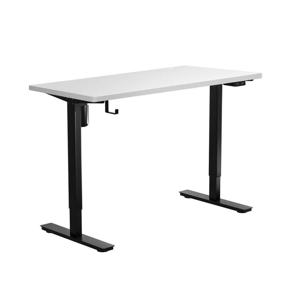 Electric Standing Desk Single Motor White 150cm