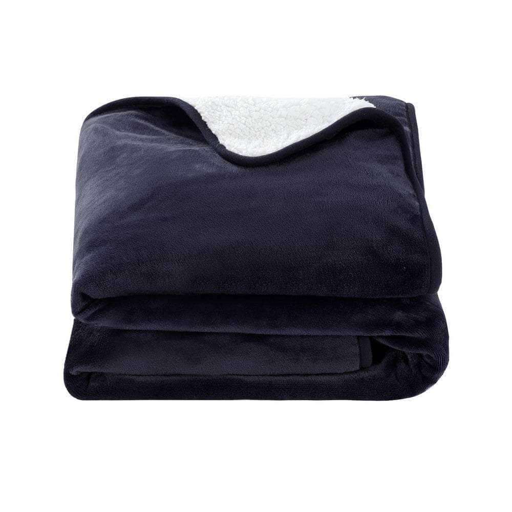 Electric Throw Rug Heated Blanket Charcoal/Green