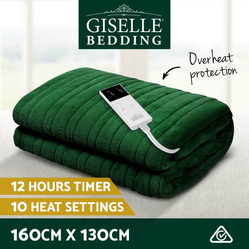 Electric Throw Rug Heated Blanket Washable Snuggle Flannel Winter