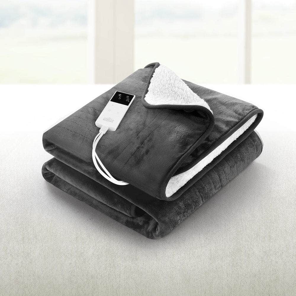 Electric Throw Rug Heated Blanket Washable Snuggle Flannel Winter
