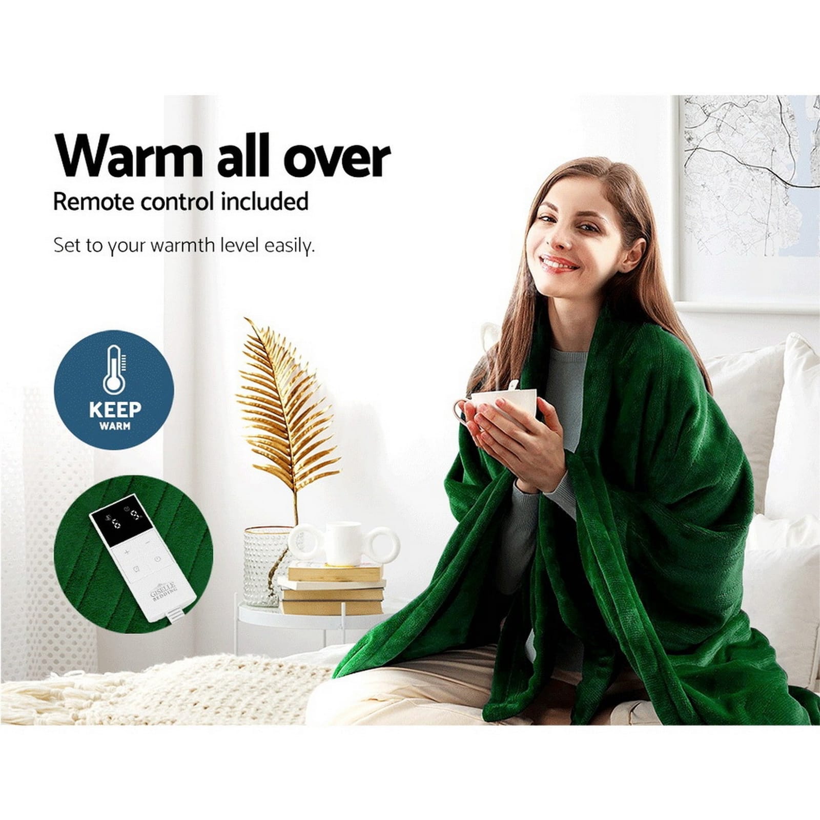 Electric Throw Rug Heated Blanket Washable Snuggle Flannel Winter - Blankets & Throws - photo 34