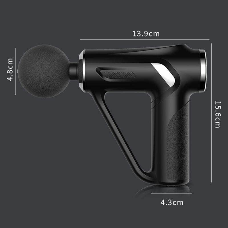 Electric Triangular Fascia Massage Gun - Silver Button Style
