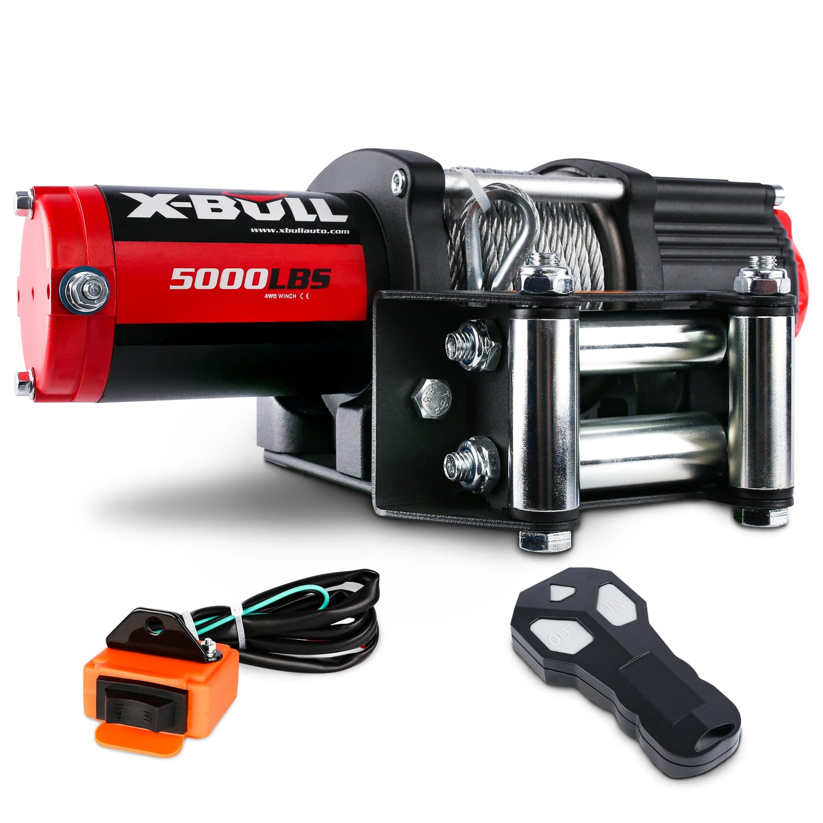 Steel finish - Wireless 12V Steel Cable Electric Winch 5000Lbs Atv Utv Boat - photo 12