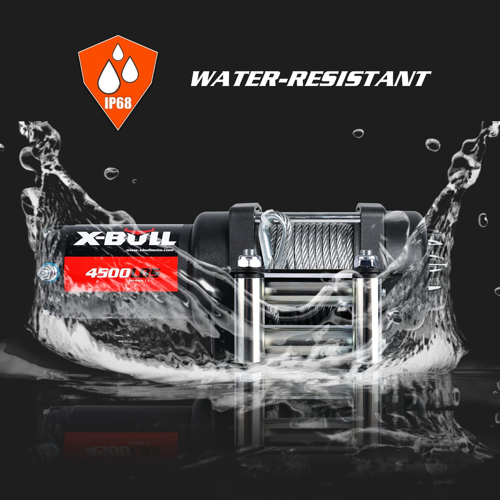 4500Lbs Electric Winch Steel Cable Remote Boat Atv with Automotive Lifts & Hoists