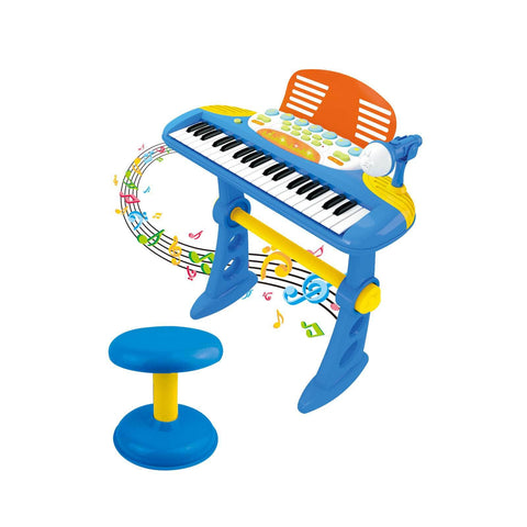 Children'S Electronic Keyboard With Stand (Blue) Musical Instrument Toy