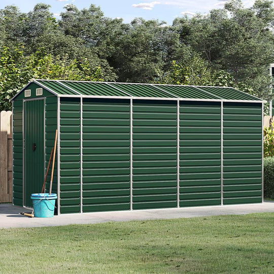 Elegance: Brown Galvanised Steel Garden Shed for Stylish