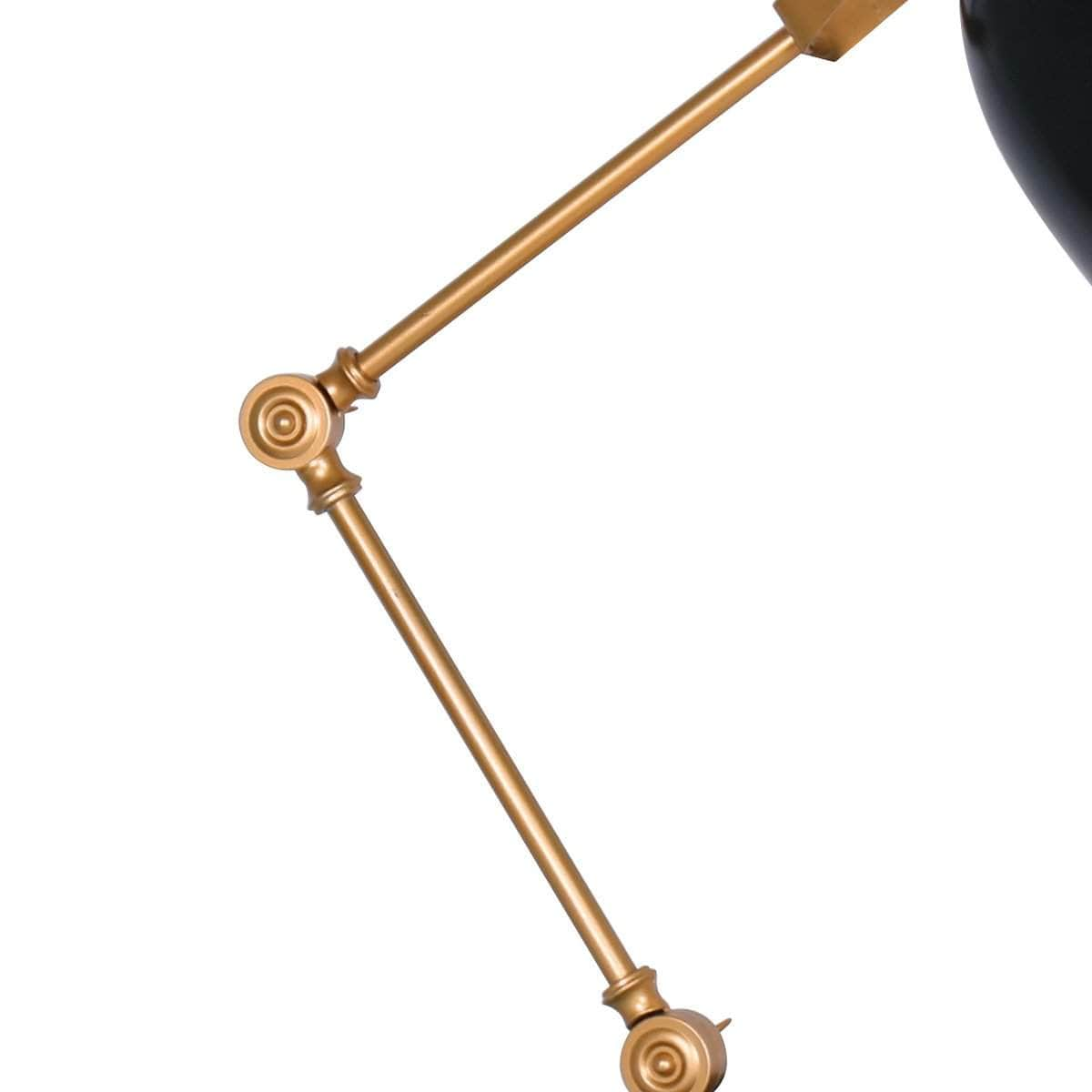 Elegance Illuminated Adjustable Black and Gold Metal Table Lamp