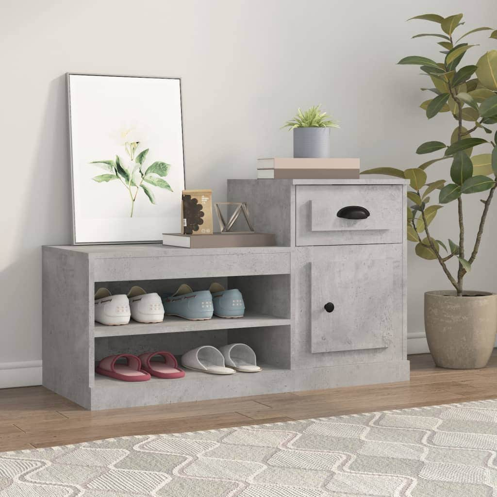 Elegance in Every Step: White Engineered Wood Shoe Cabinet