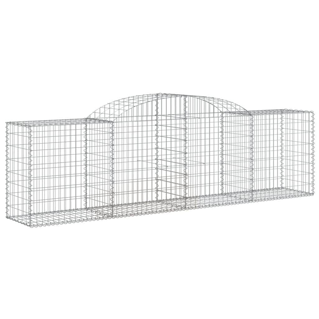 Elegance in Metal: Twin Arched Gabion Baskets