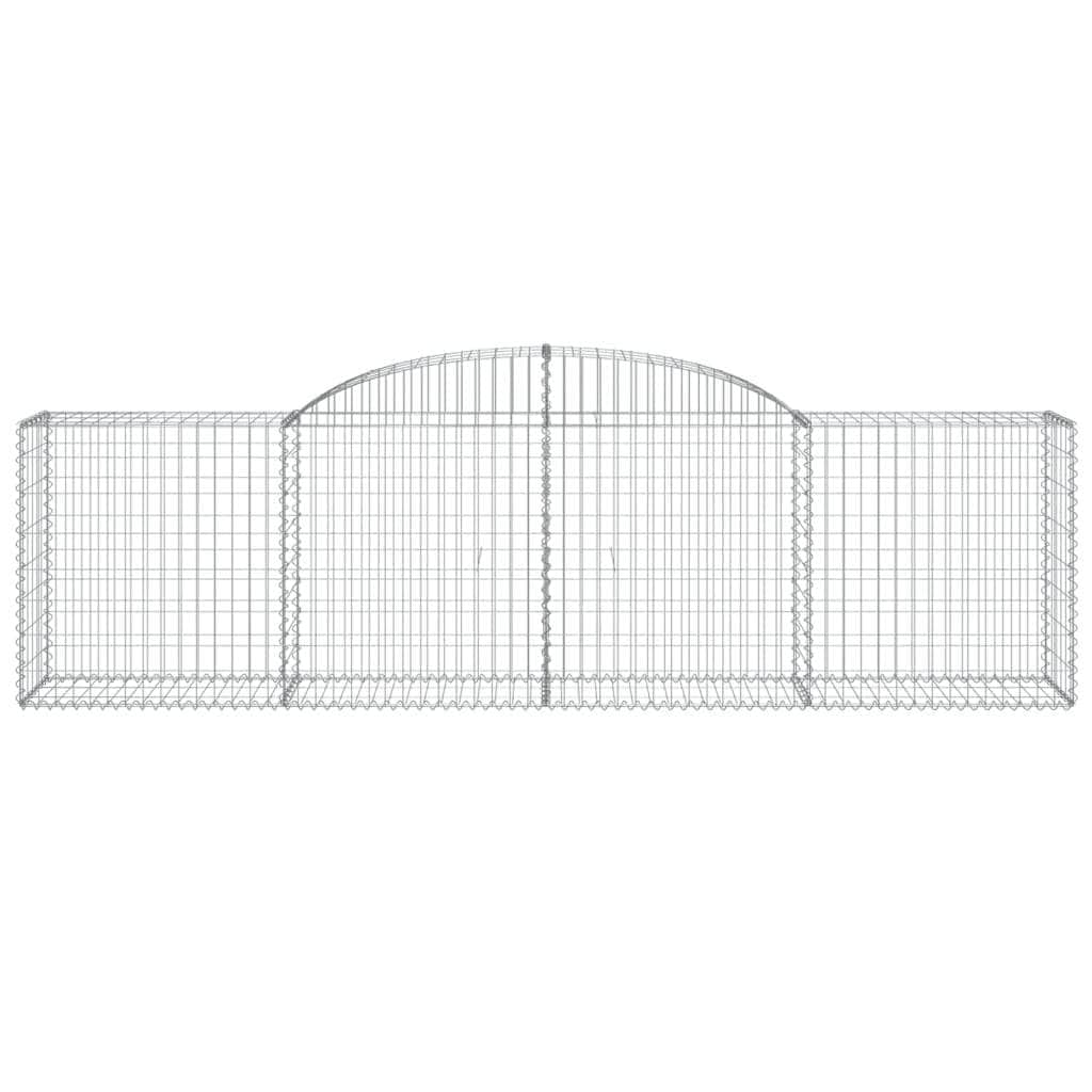 Elegance in Metal: Twin Arched Gabion Baskets