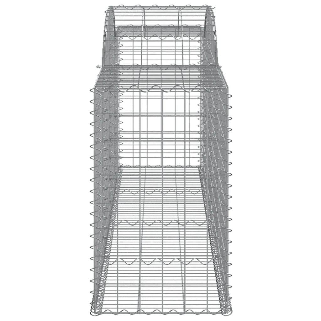 Elegance in Metal: Twin Arched Gabion Baskets