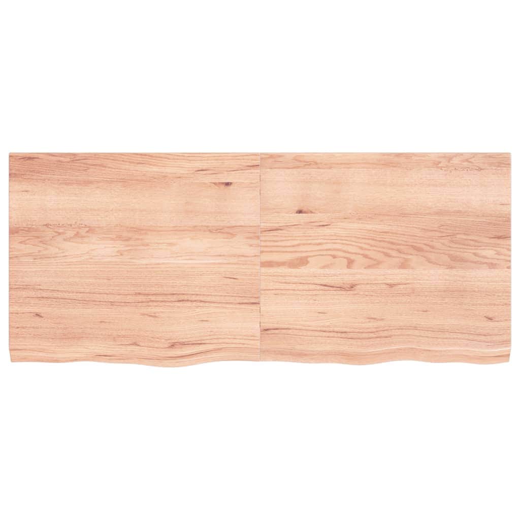Elegance: Light Brown Treated Solid Wood Table Top | Wood finish