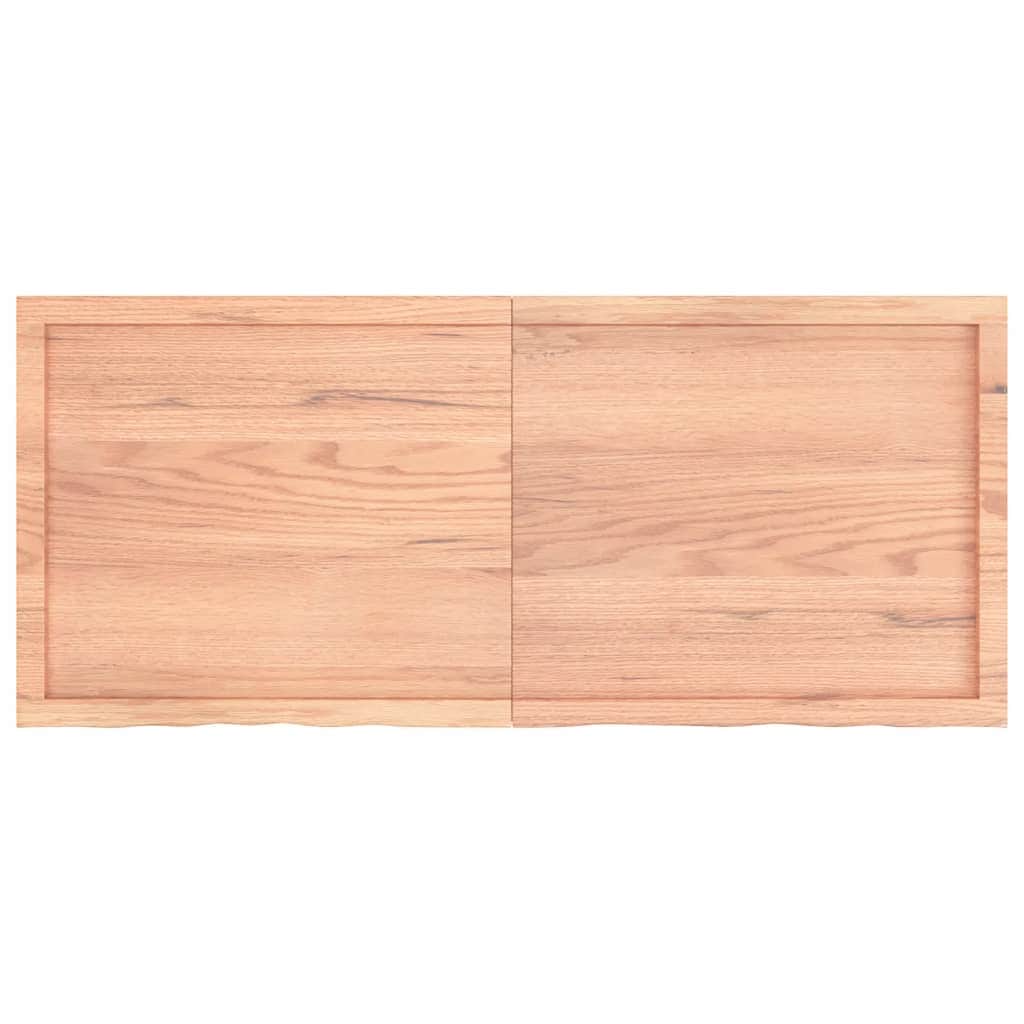 Elegance: Light Brown Treated Solid Wood Table Top