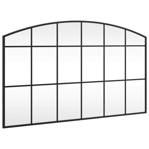 Elegance Wall Mirror Black Arch Iron