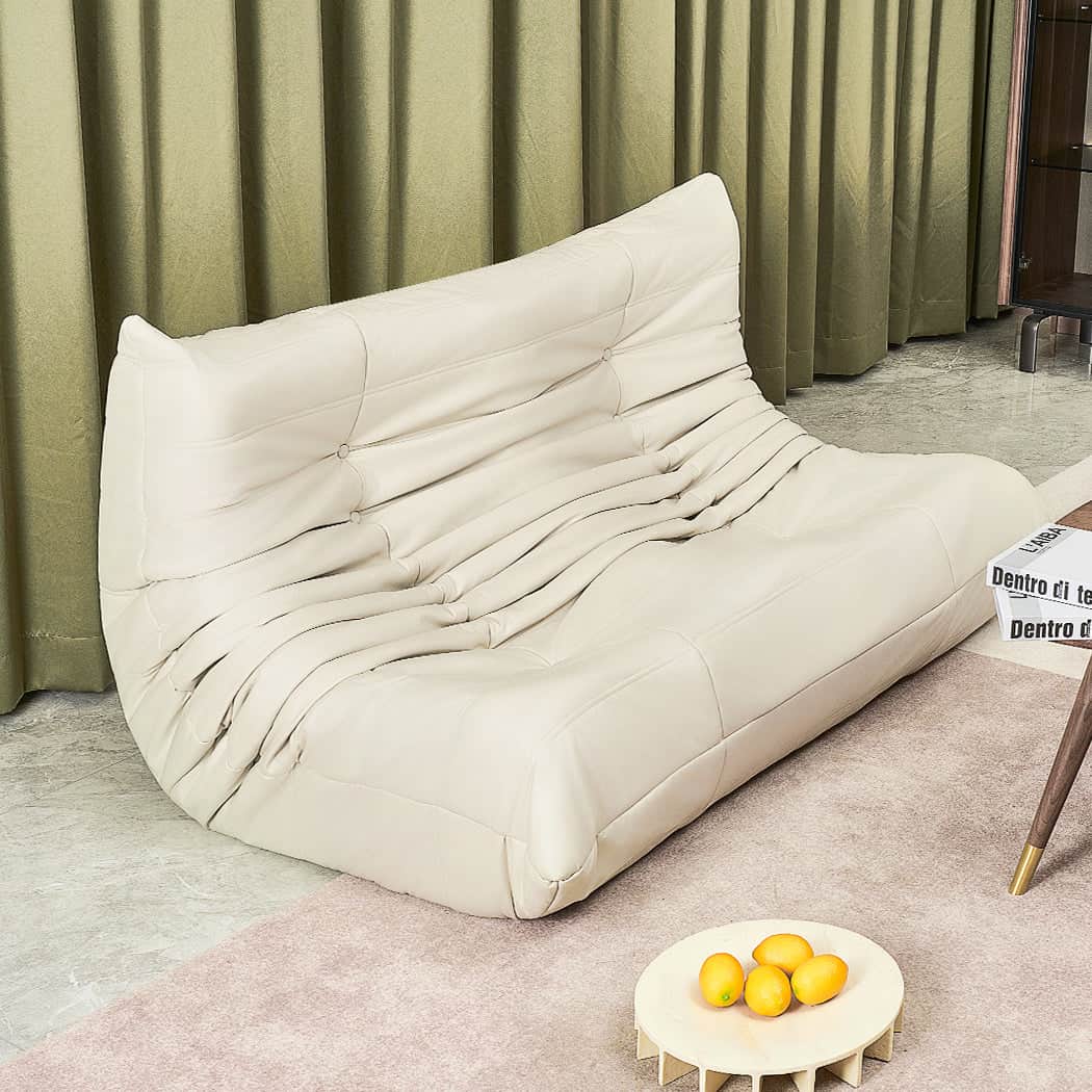 Elegant 2 Seaters Floor Sofa Caterpillar Lounge  Foldable Function