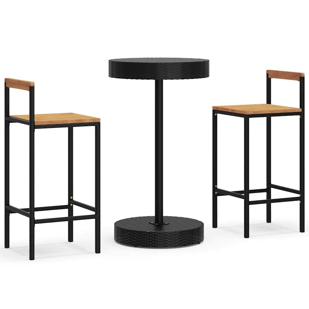 Elegant 3 Piece Garden Bar Set Indoor Outdoor Use Home Comfort