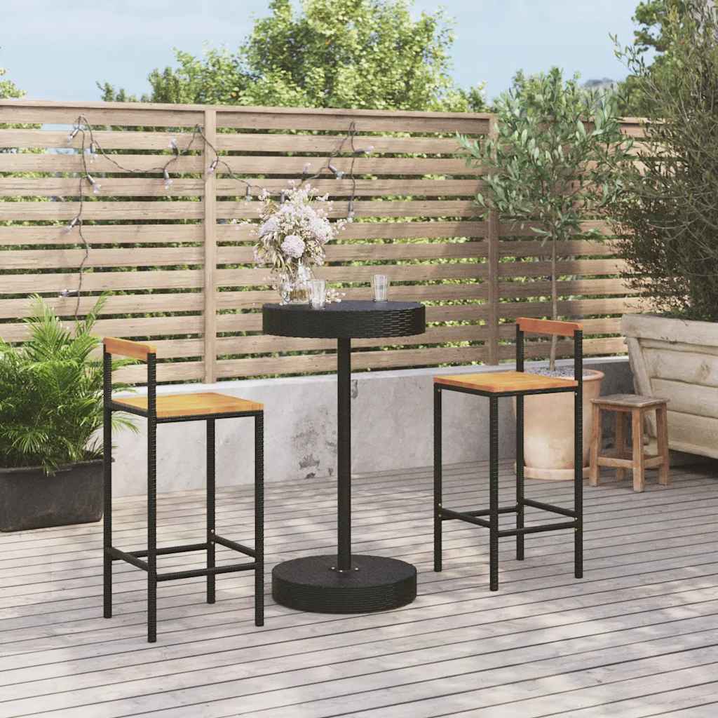 Elegant 3 Piece Garden Bar Set Indoor Outdoor Use Home Comfort