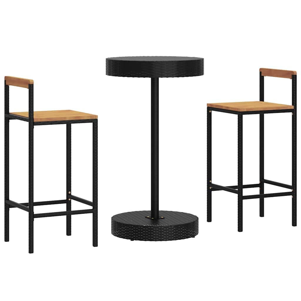 Elegant 3 Piece Garden Bar Set Indoor Outdoor Use Home Comfort