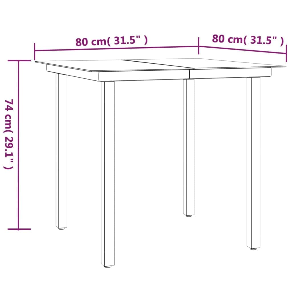 Elegant 3 Piece Garden Dining Set Relaxing Seating Modern Living