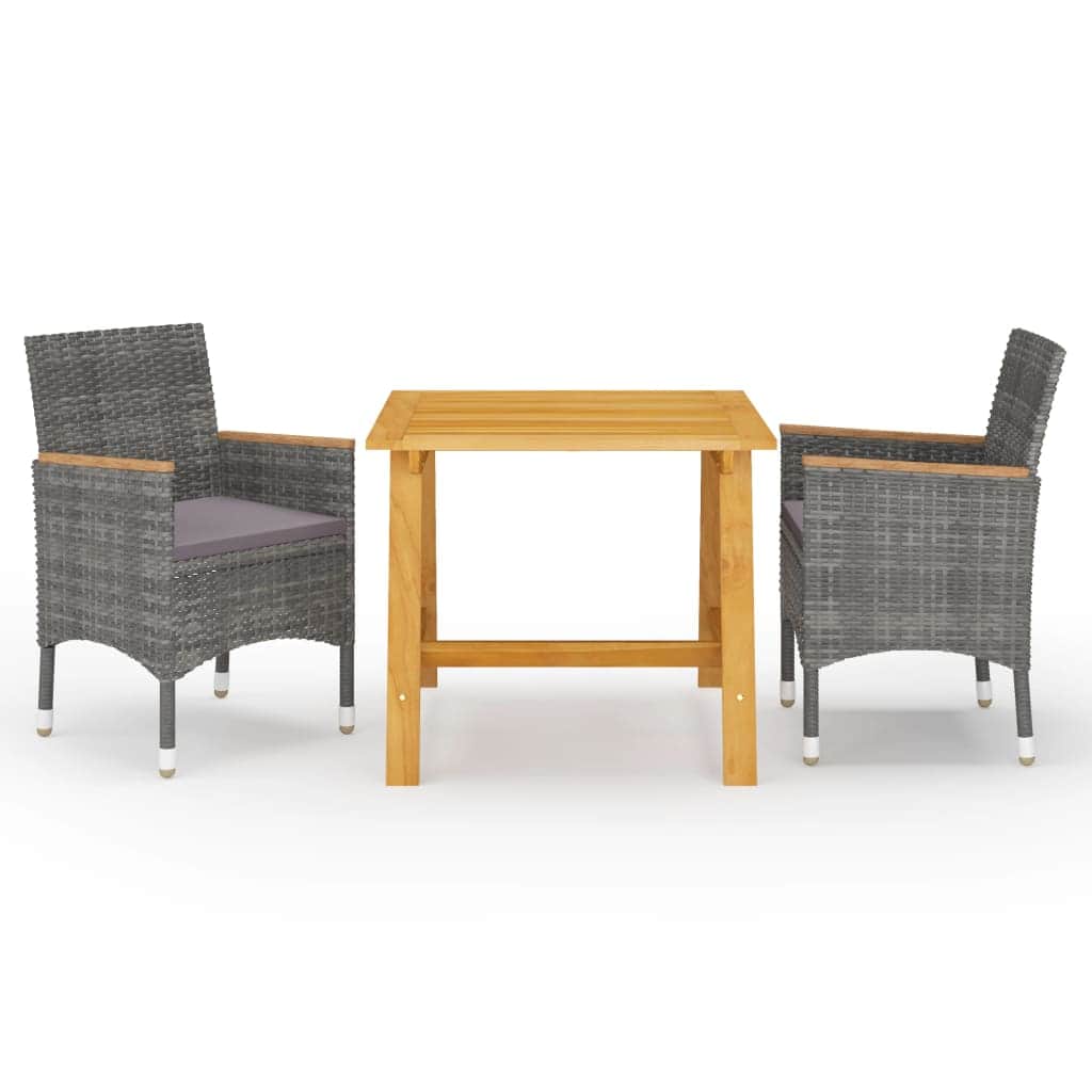 Elegant 3 Piece Garden Dining Set Relaxing Seating Outdoor Living
