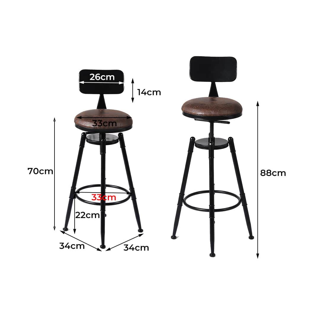 Elegant 4pcs Bar Stool Kitchen Wooden  Comfortable Design Classic