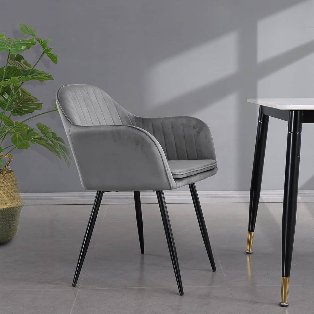 Elegant 4x Armchair Lounge Chair Accent  Scandi Inspired Design