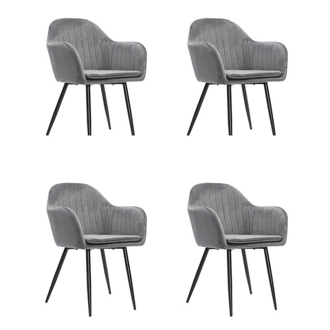 Elegant 4x Armchair Lounge Chair Accent  Scandi Inspired Design