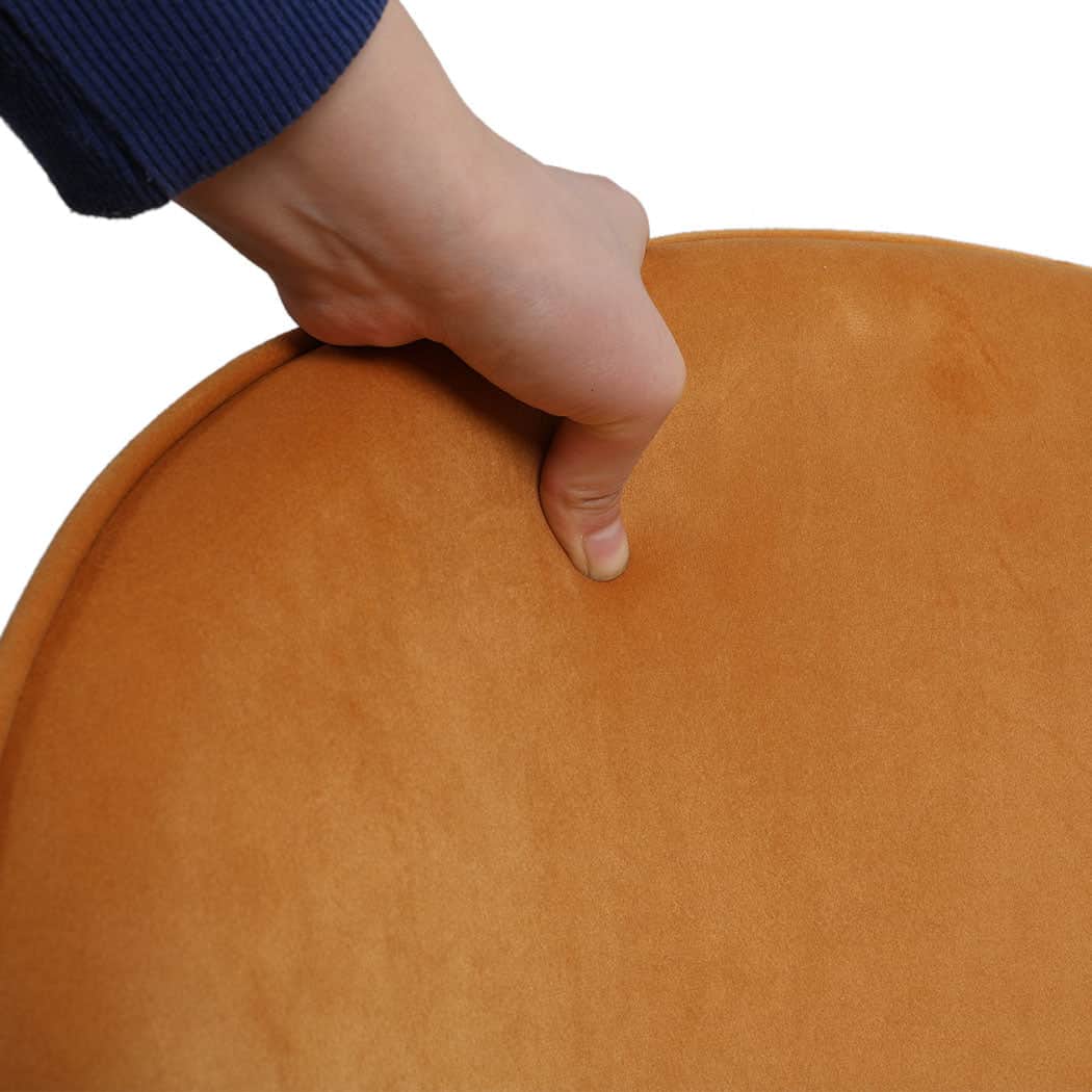 Elegant 4x Dining Chairs Seat French Mustard  Easy Assembly