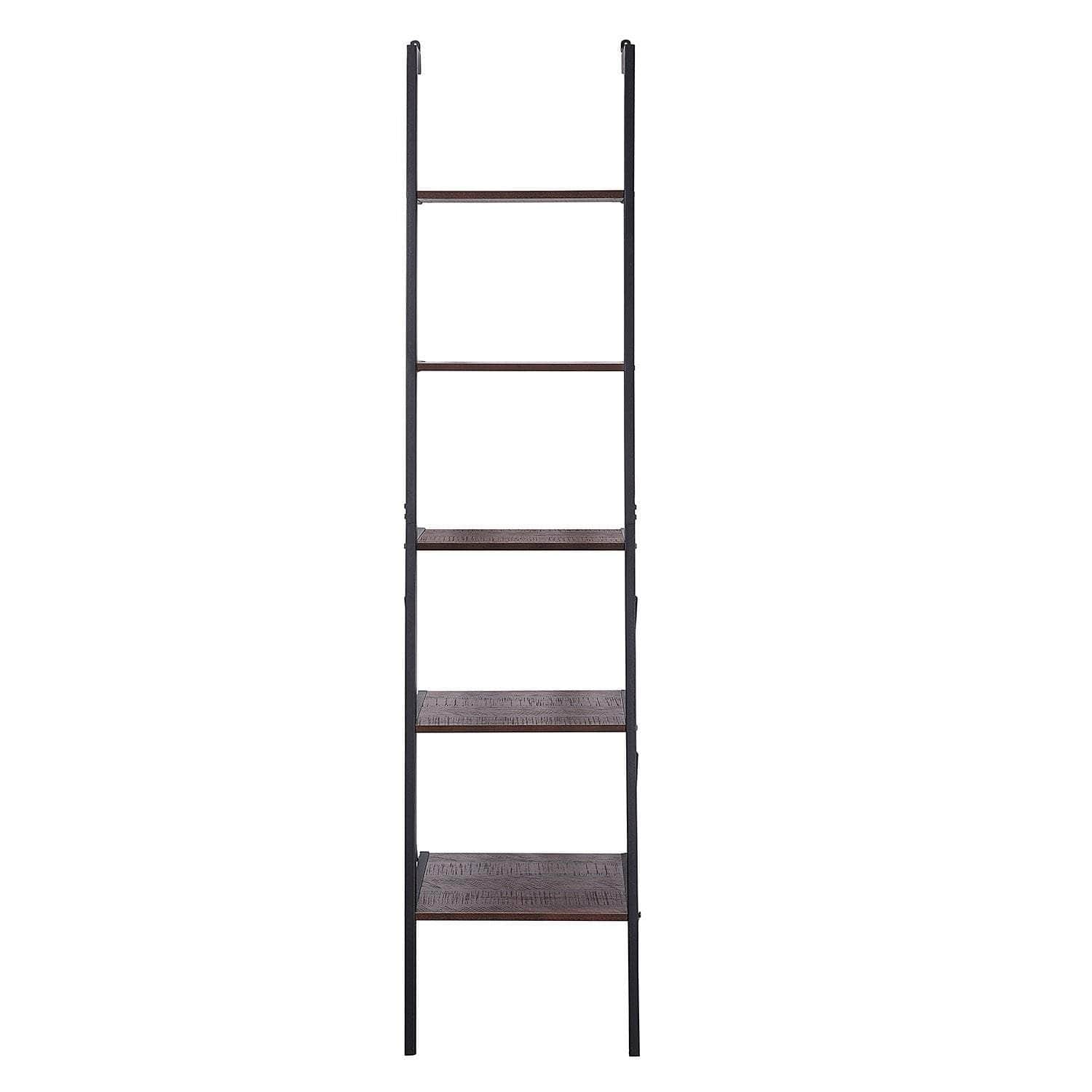 Elegant 5-Tier Ladder Shelf in Walnut