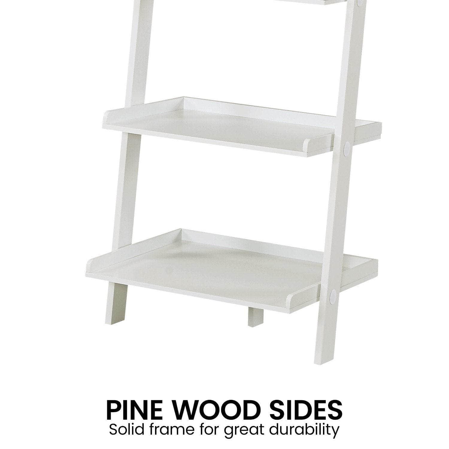 Elegant 5-Tier Ladder Shelf in White