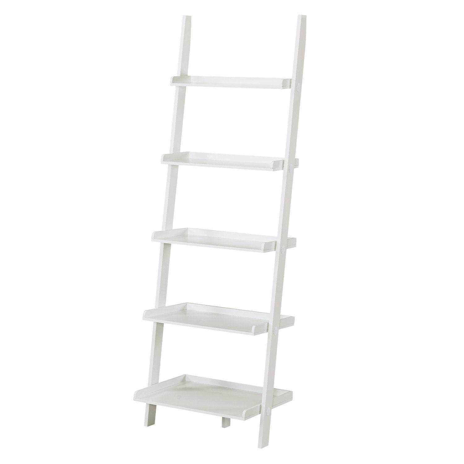 Elegant 5-Tier Ladder Shelf in White
