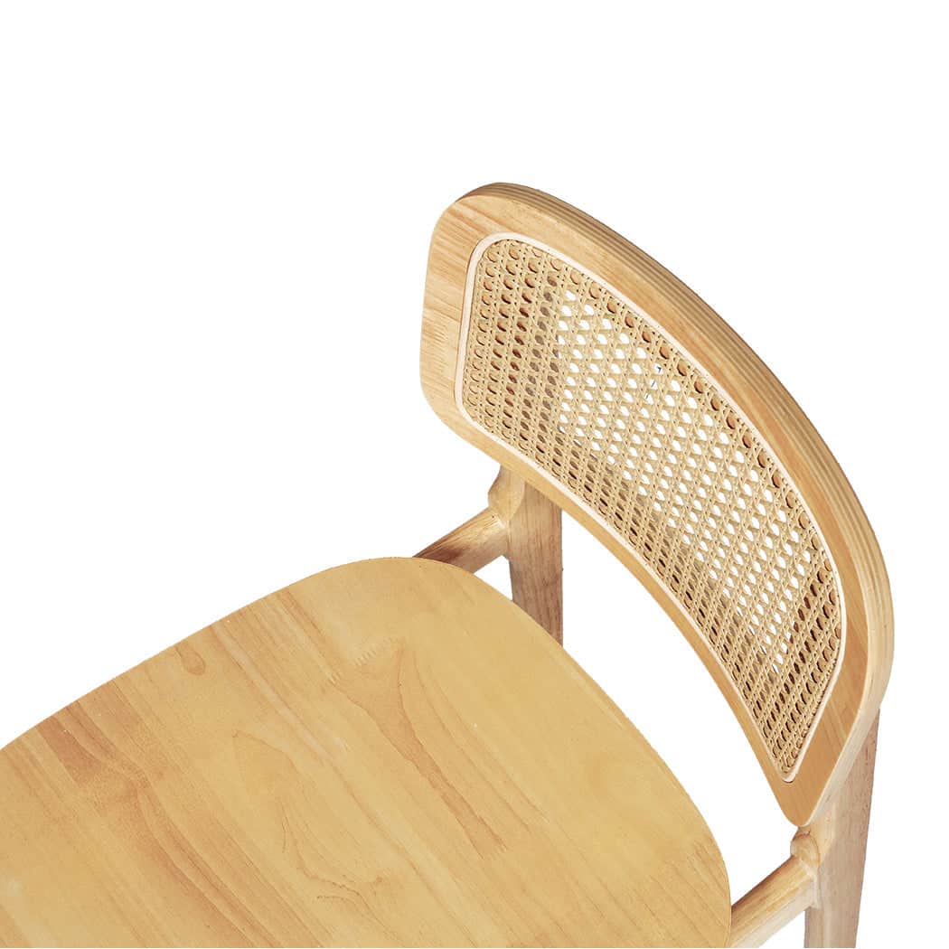 Elegant 6x Rattan Dining Chair Wooden Kitchen Chair  Foldable