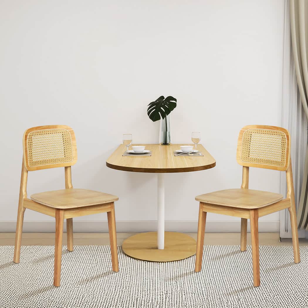 Elegant 6x Rattan Dining Chair Wooden Kitchen Chair  Foldable