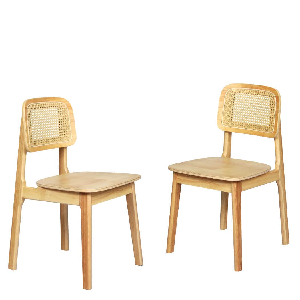 Elegant 6x Rattan Dining Chair Wooden Kitchen Chair  Foldable