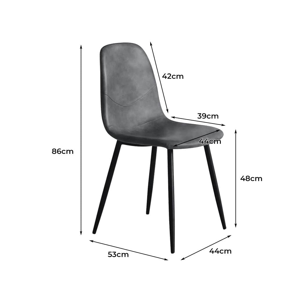 Elegant 8x Dining Chairs Kitchen Eames  Easy Assembly Classic