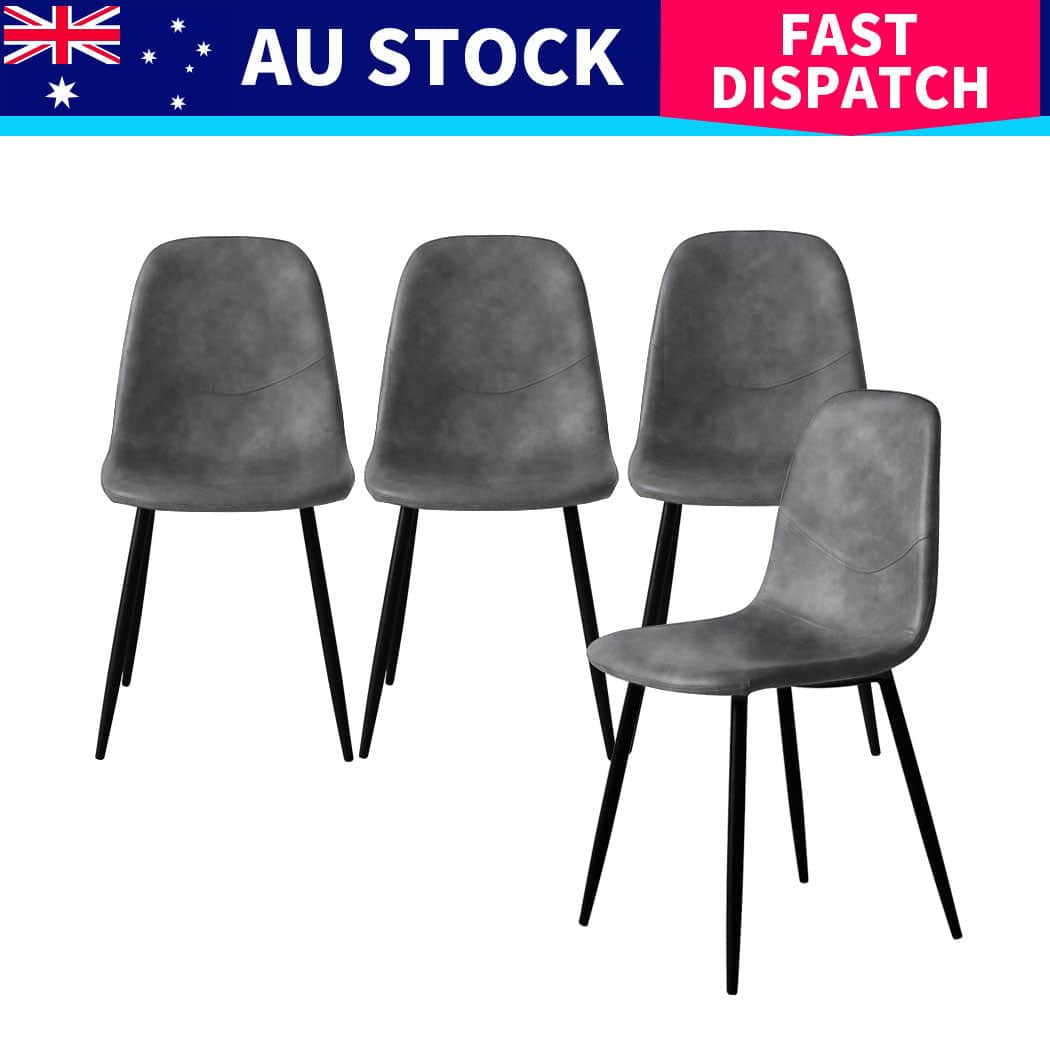 Elegant 8x Dining Chairs Kitchen Eames  Easy Assembly Classic