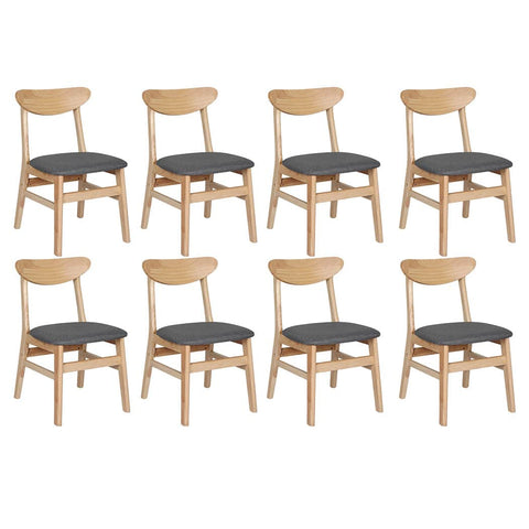 Elegant 8xDining Chairs Kitchen Chair Nature  Soft Cushion Classic