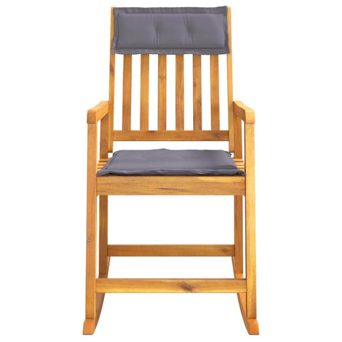 Elegant Acacia Wood Rocker with Comfy Cushions
